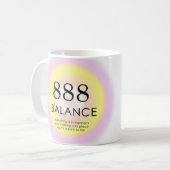 Angel Numerologie = 888 Balance Kaffeetasse (Vorderseite Links)