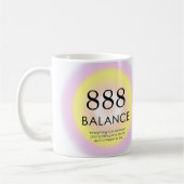 Angel Numerologie = 888 Balance Kaffeetasse (Links)