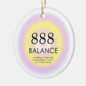 Angel Numerologie = 888 Balance Keramik Ornament (Links)