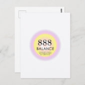 Angel Numerologie = 888 Balance Postkarte (Vorne/Hinten)