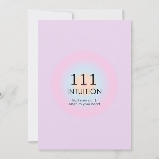 Angel Numerology 111 Intuition Einladung (Vorderseite)