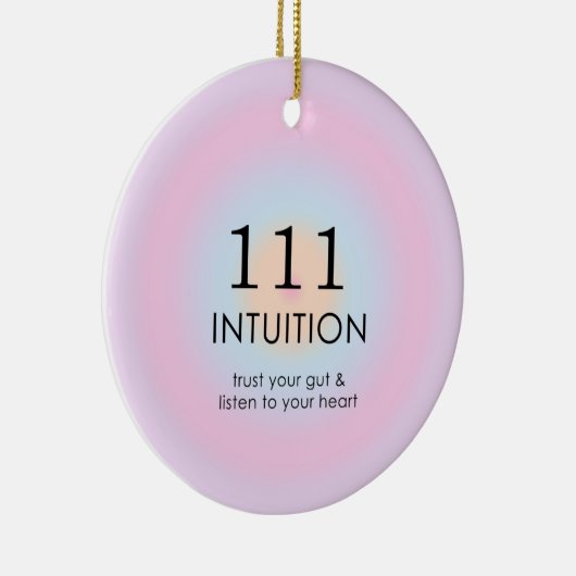 Angel Numerology 111 Intuition Keramik Ornament (Rechts)