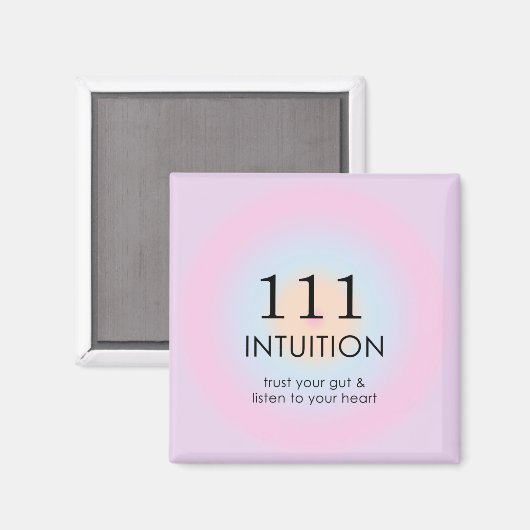 Angel Numerology 111 Intuition Magnet (Vorderseite/Rückseite)
