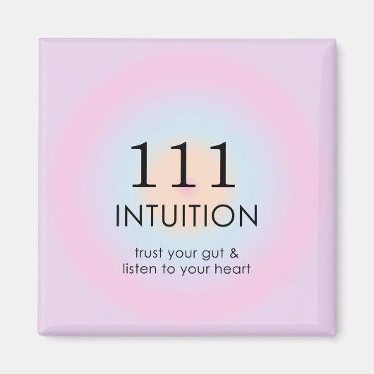 Angel Numerology 111 Intuition Magnet (Vorne)
