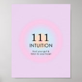 Angel Numerology 111 Intuition Poster (Vorne)