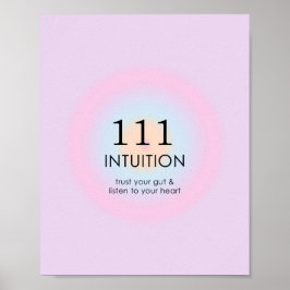 Angel Numerology 111 Intuition Poster