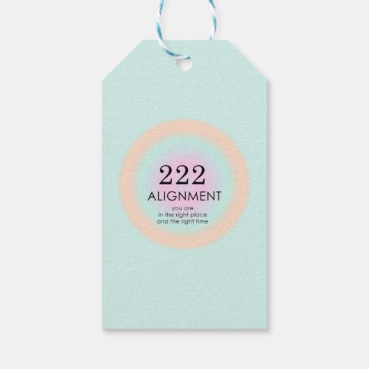 Angel Numerology 222 Alignment Motivation Geschenkanhänger (Rückseite)