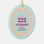 Angel Numerology 222 Alignment Motivation Keramik Ornament (Rechts)