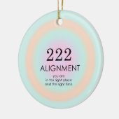 Angel Numerology 222 Alignment Motivation Keramik Ornament (Links)