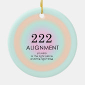 Angel Numerology 222 Alignment Motivation Keramik Ornament (Hinten)