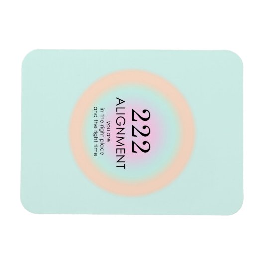 Angel Numerology 222 Alignment Motivation Magnet (Horizontal)
