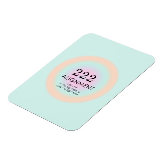 Angel Numerology 222 Alignment Motivation Magnet (Linke Seite)