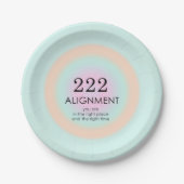 Angel Numerology 222 Alignment Motivation Pappteller (Vorderseite)