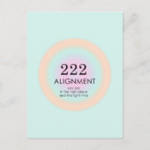 Angel Numerology 222 Alignment Motivation Postkarte (Vorderseite)