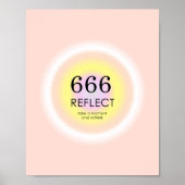 Angel Numerology 666 Reflektiert Bedeutung Poster (Vorne)