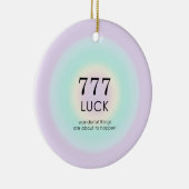 Angel Numerology 777 Luck Keramik Ornament (Rechts)