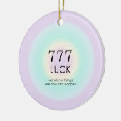 Angel Numerology 777 Luck Keramik Ornament (Links)