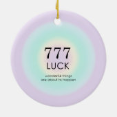 Angel Numerology 777 Luck Keramik Ornament (Hinten)