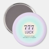 Angel Numerology 777 Luck Magnet (Vorderseite/Rückseite)