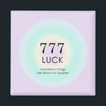 Angel Numerology 777 Luck Magnet<br><div class="desc">Entspannendes spirituelles ombre-Design mit Engel 777,  einer Glückszahl,  das Glück und Glück symbolisiert. Engel Zahlen 7777 Gradientenkarte mit Bedeutung und Zahlenerklärung. Engel Zahlen Geschenke.</div>