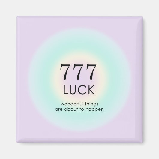 Angel Numerology 777 Luck Magnet (Vorne)