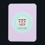 Angel Numerology 777 Luck Meaning Magnet<br><div class="desc">Entspannendes spirituelles ombre-Design mit Engel 777,  einer Glückszahl,  das Glück und Glück symbolisiert. Engel führt 7777 Gradientenmotivation mit Sinn- und Zahlenerklärungen ein. Engel Zahlen Geschenke.</div>