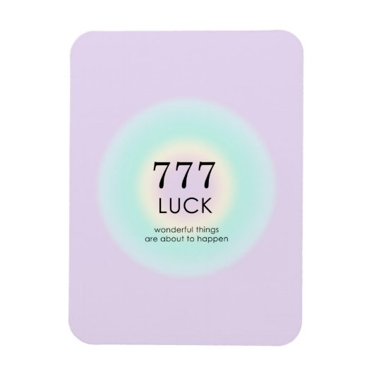 Angel Numerology 777 Luck Meaning Magnet (Vertikal)