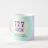 Angel Numerology 777 Luck Motivierend Kaffeetasse (Vorderseite Links)