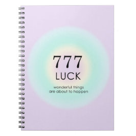 Angel Numerology 777 Luck Notizblock