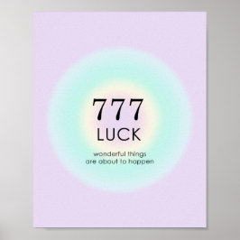 Angel Numerology 777 Luck Poster