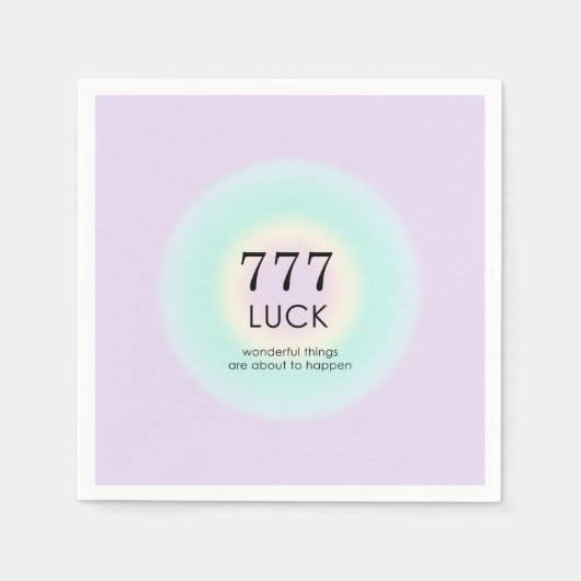 Angel Numerology 777 Luck Serviette (Vorderseite)