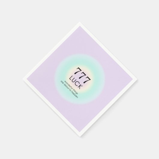 Angel Numerology 777 Luck Serviette (Ecke)