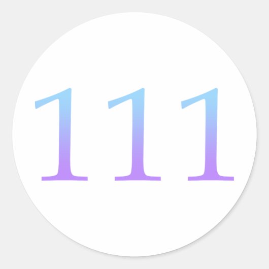 Angel Nummer 111 - Intuition Runder Aufkleber (Vorderseite)