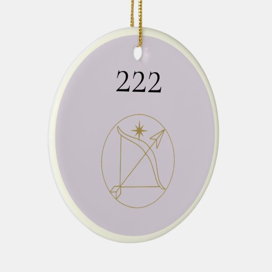 Angel Nummer 222 Keramik Ornament (Rechts)