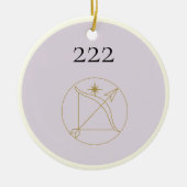 Angel Nummer 222 Keramik Ornament (Vorne)
