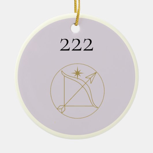 Angel Nummer 222 Keramik Ornament (Vorne)