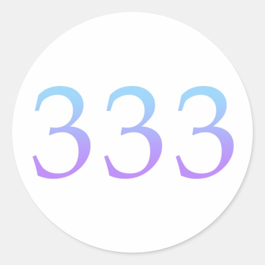 Angel Nummer 333 - Unterstützung Runder Aufkleber (Vorderseite)