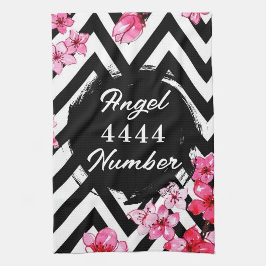 Angel Nummer "4444" Geschirrtuch (Vertikal)