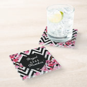 Angel Nummer "4444" Glasuntersetzer (Schrägansicht)