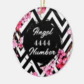 Angel Nummer "4444" Keramik Ornament (Links)