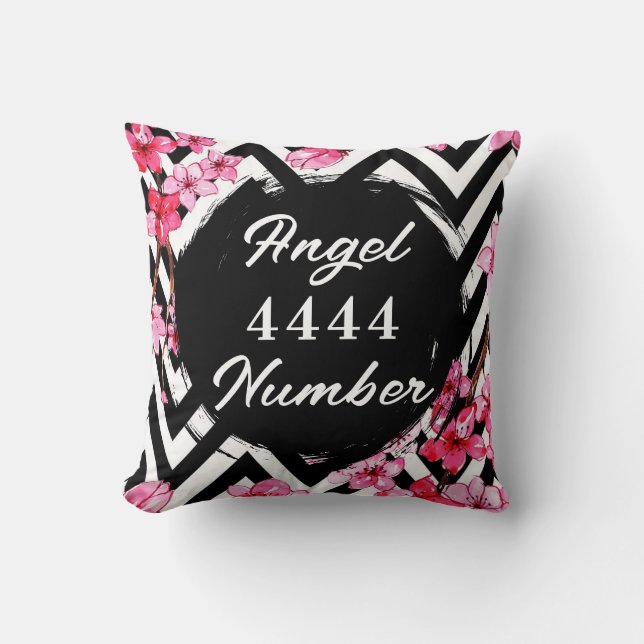 Angel Nummer "4444" Kissen (Vorderseite)