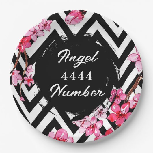 Angel Nummer "4444" Pappteller (Vorderseite)