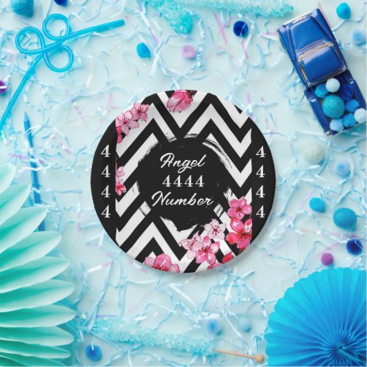 Angel Nummer "4444" Pappteller (Party)