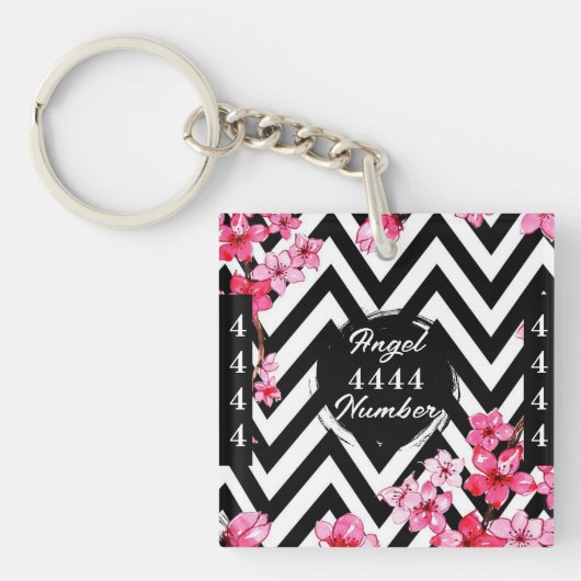 Angel Nummer "4444" Schlüsselanhänger (Vorderseite)