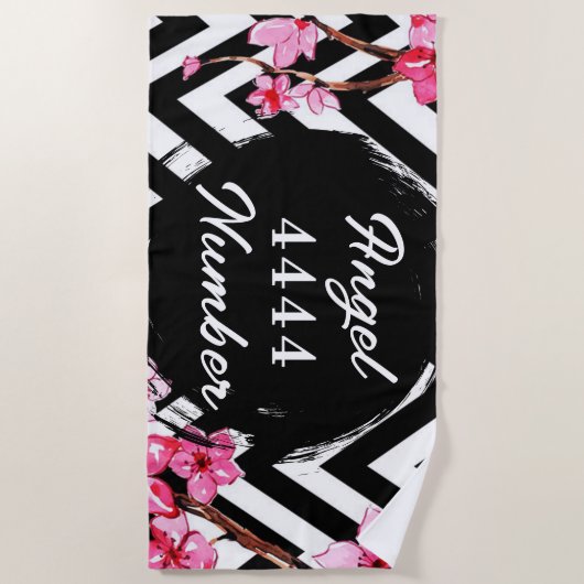 Angel Nummer "4444" Strandtuch (Vorderseite)