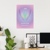 Angel Nummer 444 Aura Poster (Heimbüro)