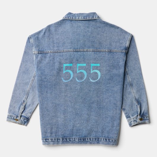 Angel Nummer 555 - positive Veränderung Jeansjacke (Rückseite)