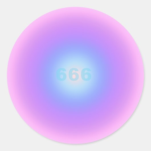 Angel Nummer 666 Reflektiert - Engel Zahlen grau Runder Aufkleber (Vorderseite)