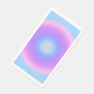 Angel Nummer 666 Reflektiert - Engel Zahlen grau Serviette