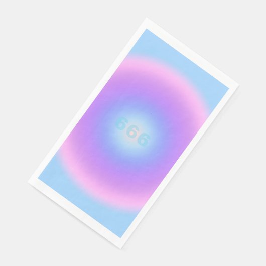 Angel Nummer 666 Reflektiert - Engel Zahlen grau Serviette (Ecke)
